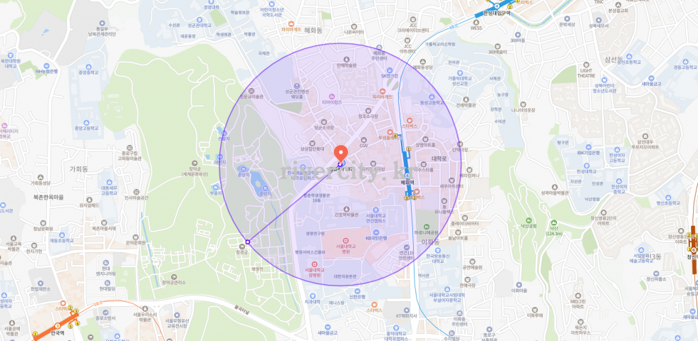 반경500m