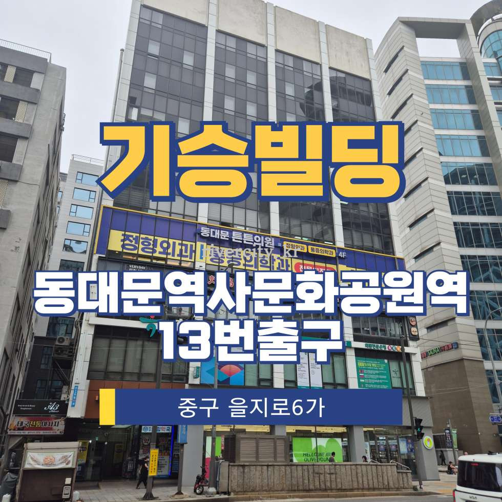 서울 중구 을지로6가 18-130 [을지로6가/기승빌딩] DDP역 사무실 임대 월세 매물번호 13954 사진 1