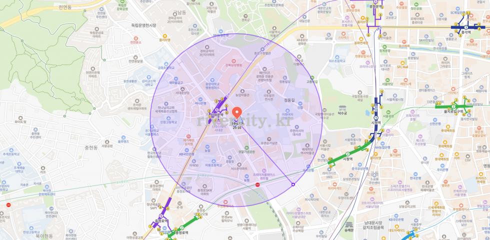반경500m