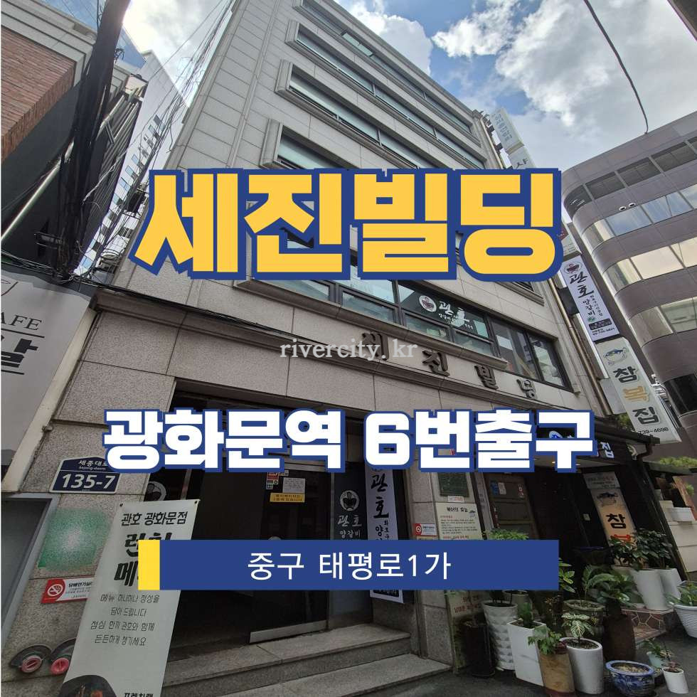 서울 중구 태평로1가 62-9 [태평로1가/세진빌딩] 광화문역 사무실 임대 월세 매물번호 15490 사진 1