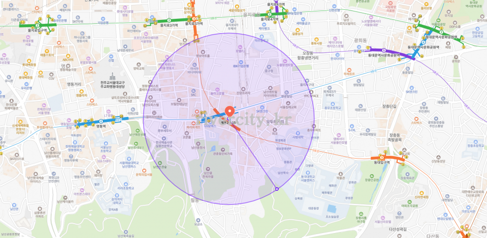 반경500m
