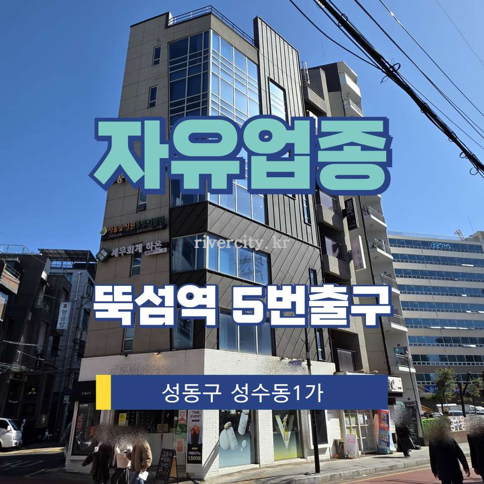 서울 성동구 성수동1가 [성수동1가/자유업종] 뚝섬역 상업시설 임대 월세 매물번호 17118 사진 1