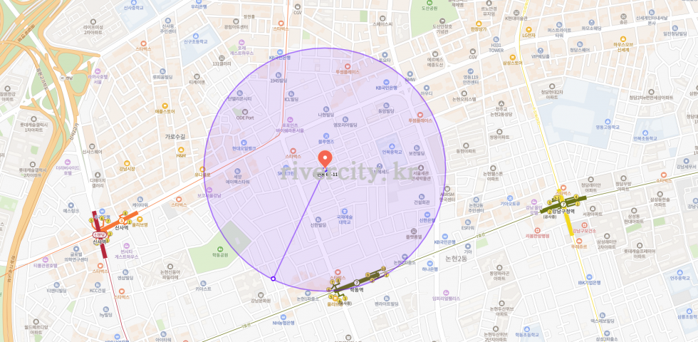반경500m
