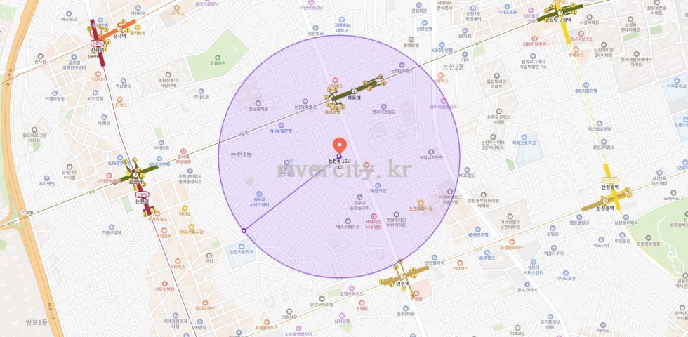 반경500m