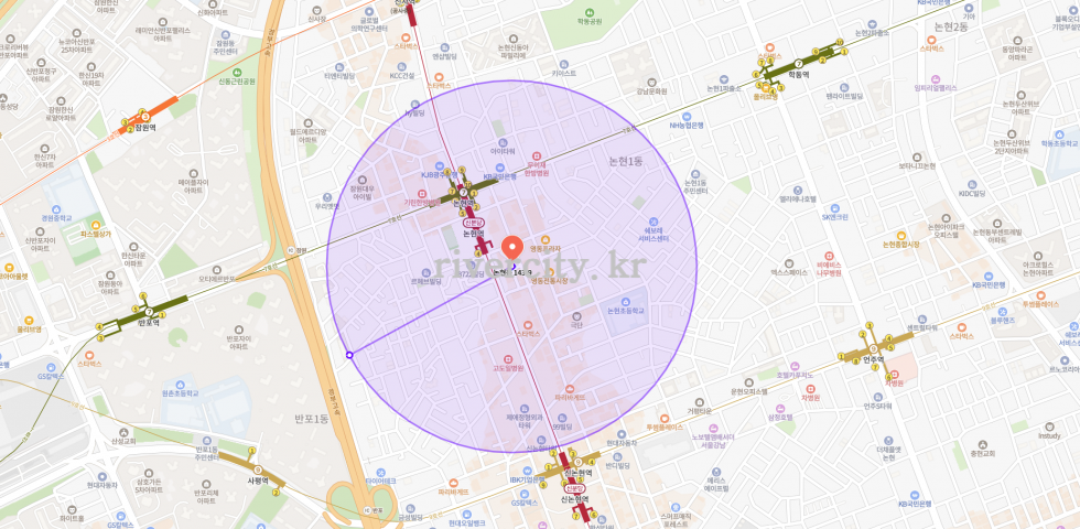 반경500m