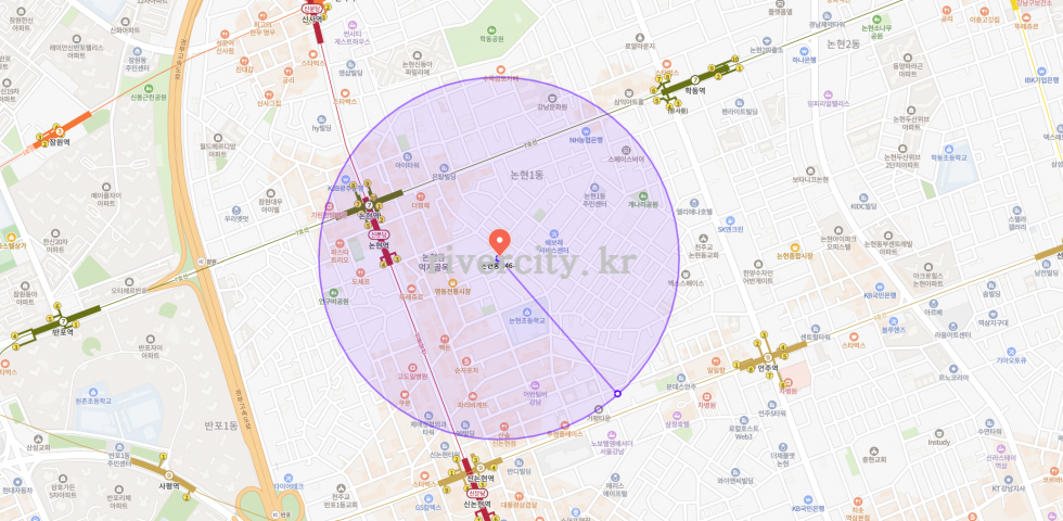 반경500m