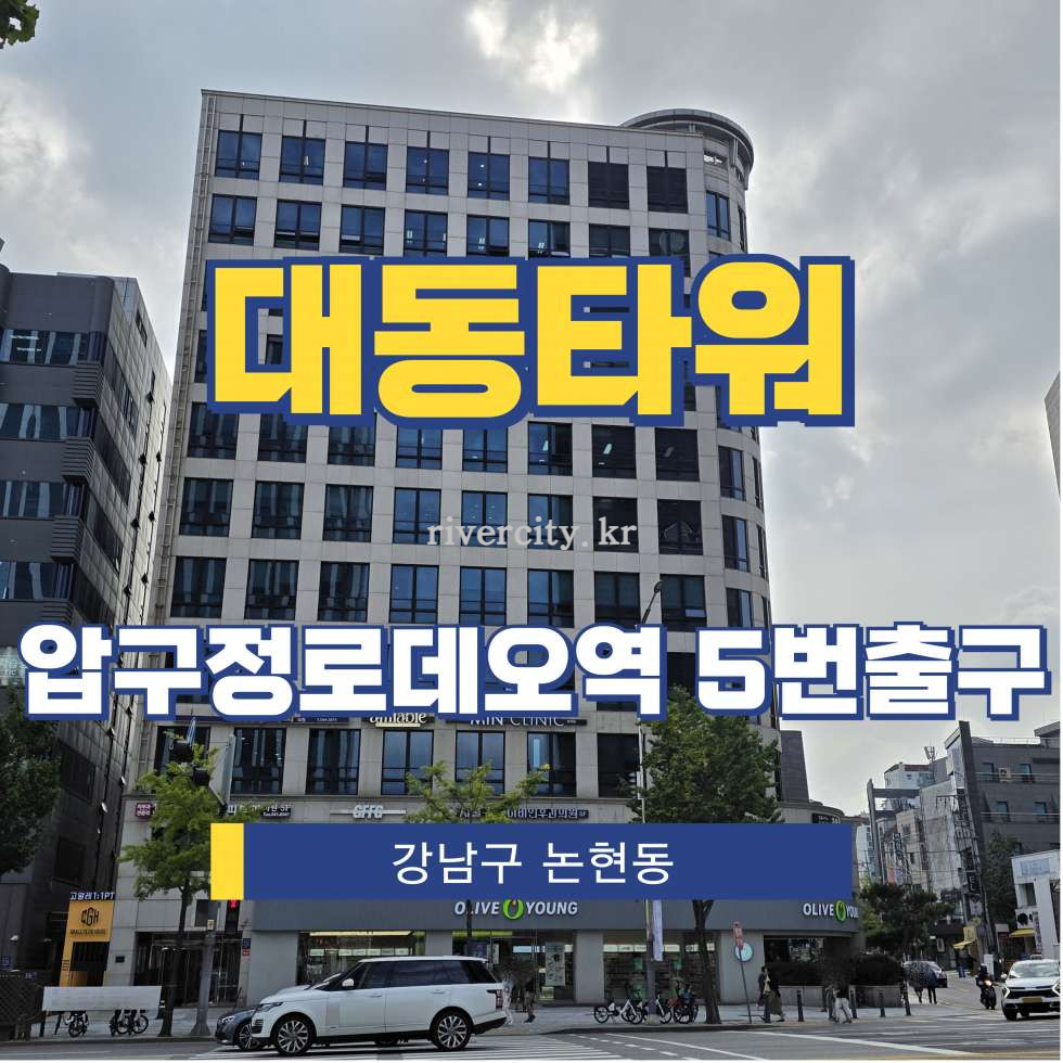 서울 강남구 논현동 93 [논현동/대동타워] 압구정로데오역 사무실 임대 월세 매물번호 15823 사진 1