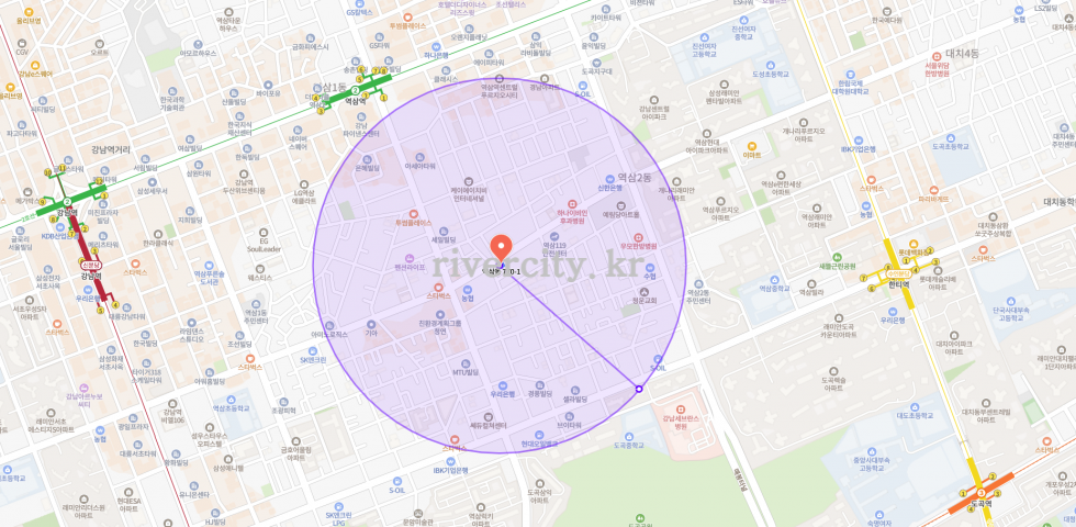 반경500m