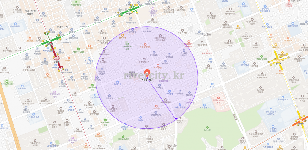 반경500m