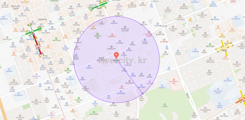 반경500m