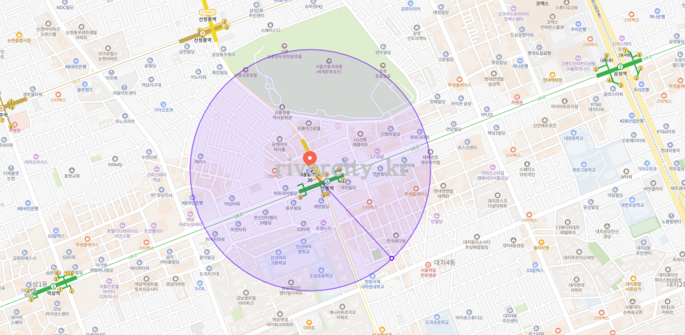 반경500m