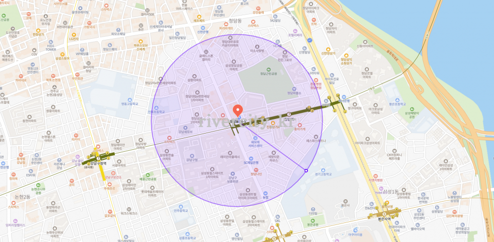 반경500m