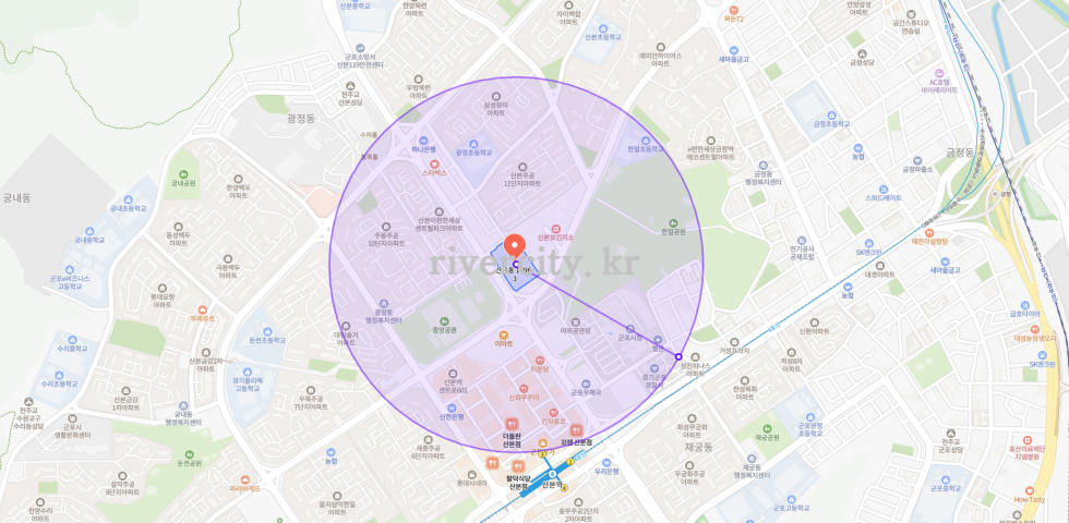 반경500m