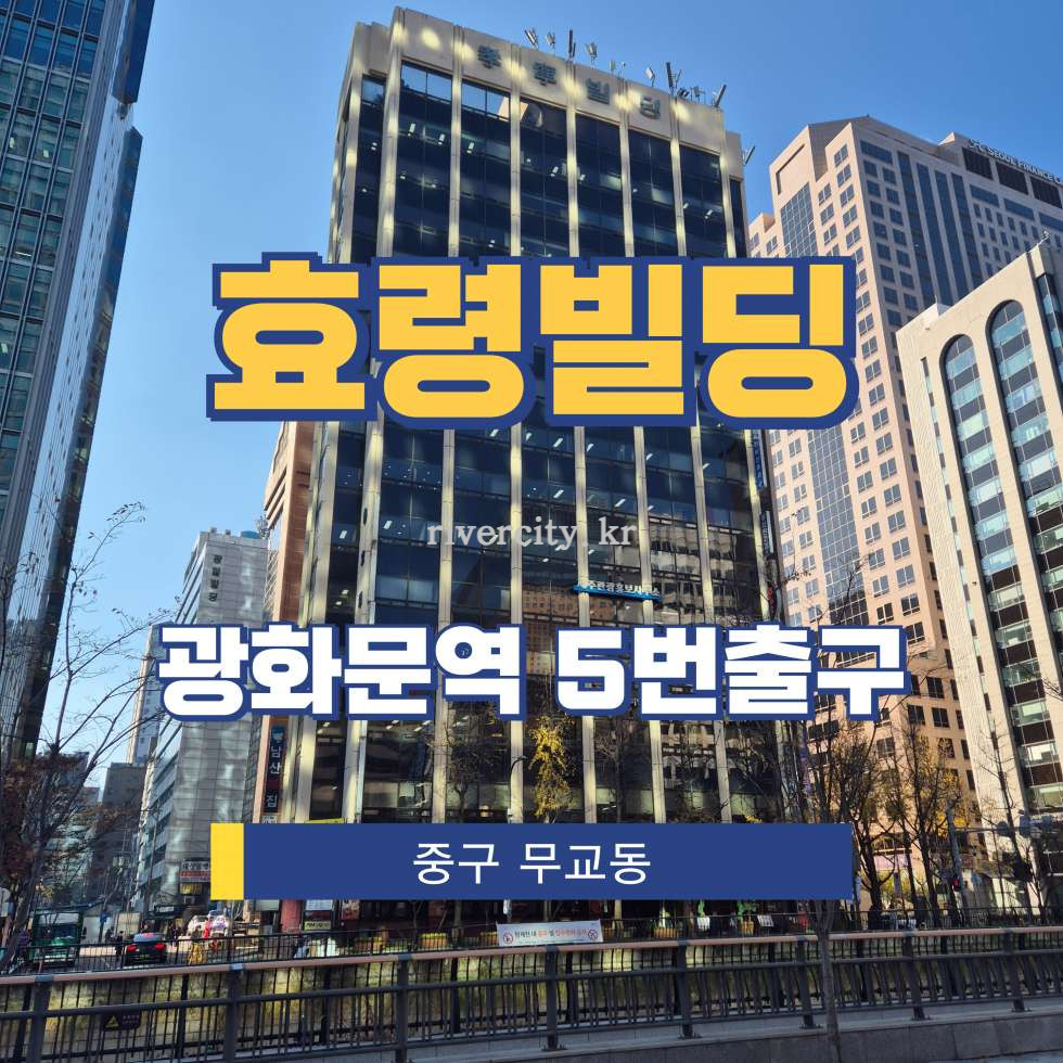 서울 중구 무교동 1 [무교동/효령빌딩] 광화문역 사무실 임대 월세 매물번호 15242 사진 1