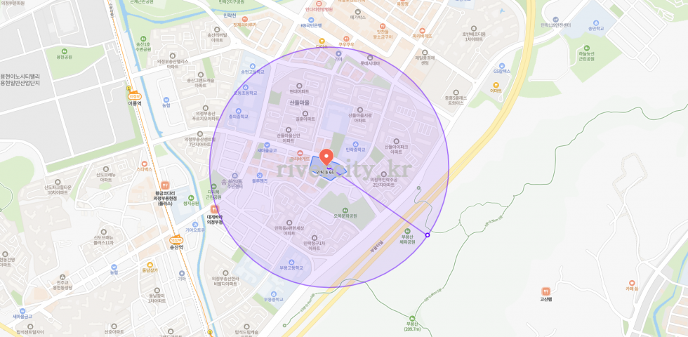 반경500m