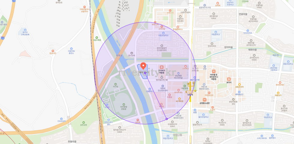 반경500m