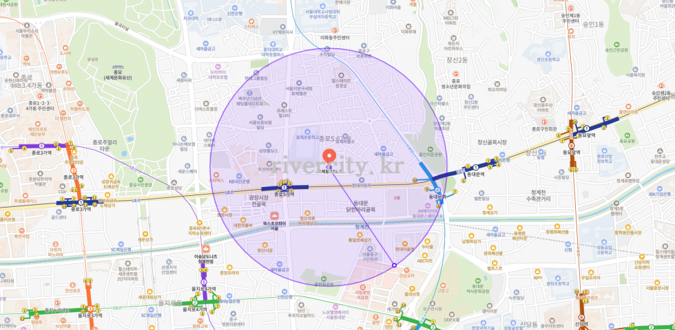 반경500m