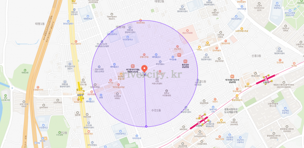 반경500m