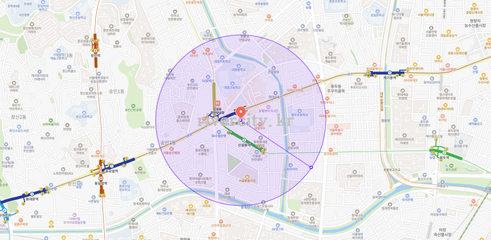 반경500m