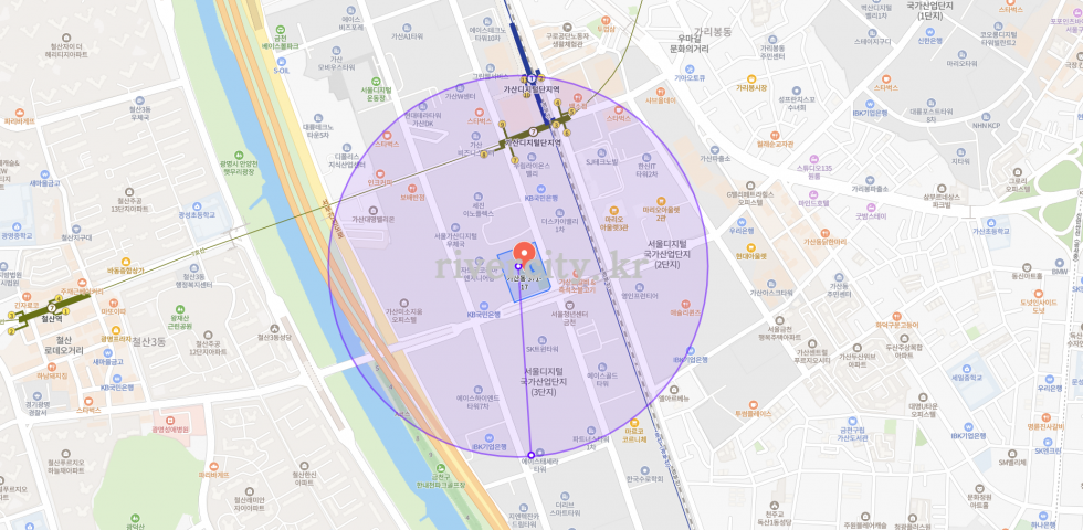 반경500m