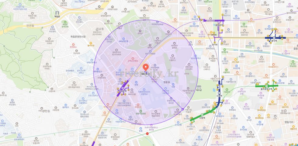 반경500m