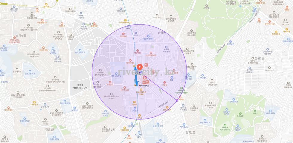 반경500m