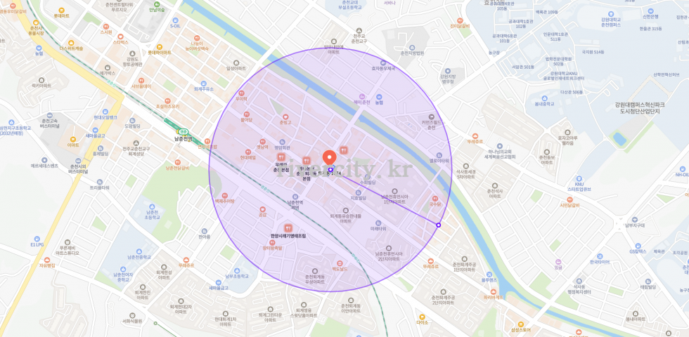 반경500m