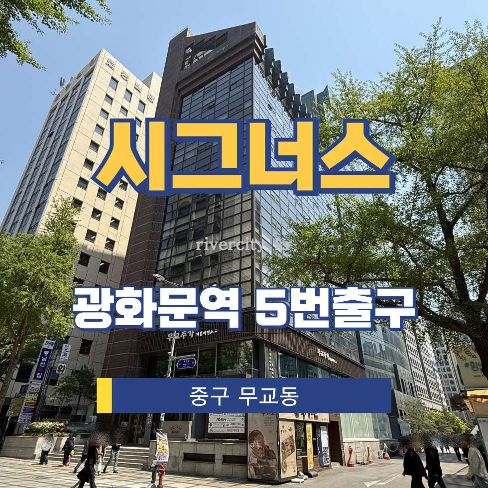 서울 중구 무교동 7 [무교동/시그너스] 광화문역 사무실 임대 월세 매물번호 15243 사진 1