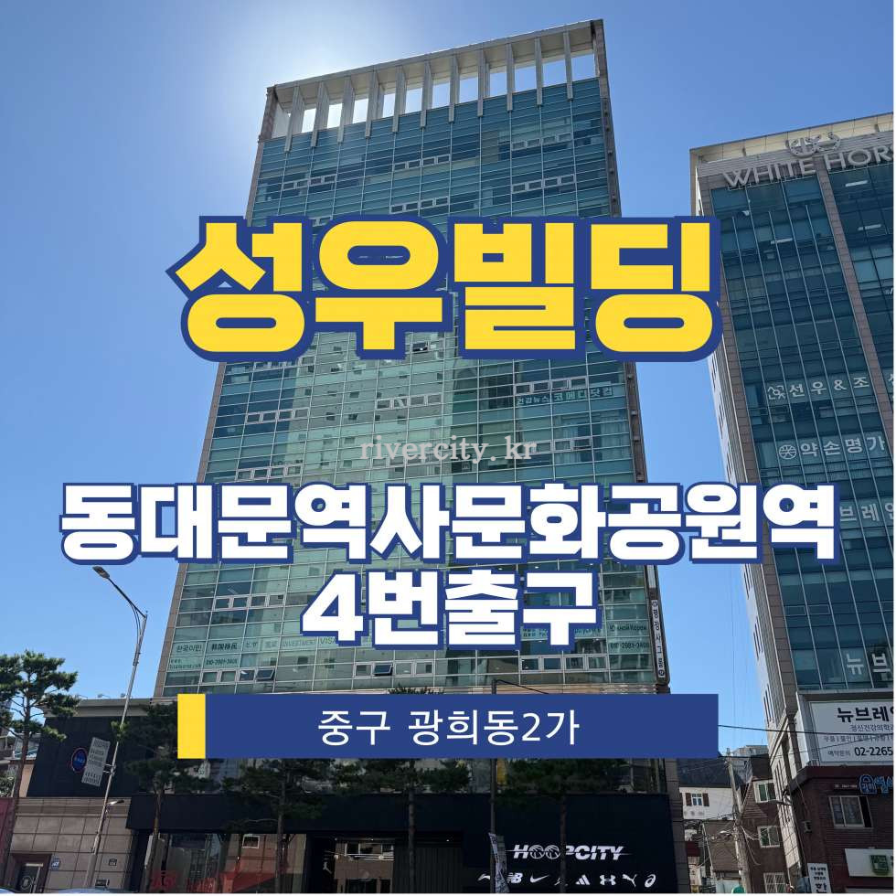 서울 중구 광희동2가 266 [광희동2가/성우빌딩] DDP역 사무실 임대 월세 매물번호 15619 사진 1
