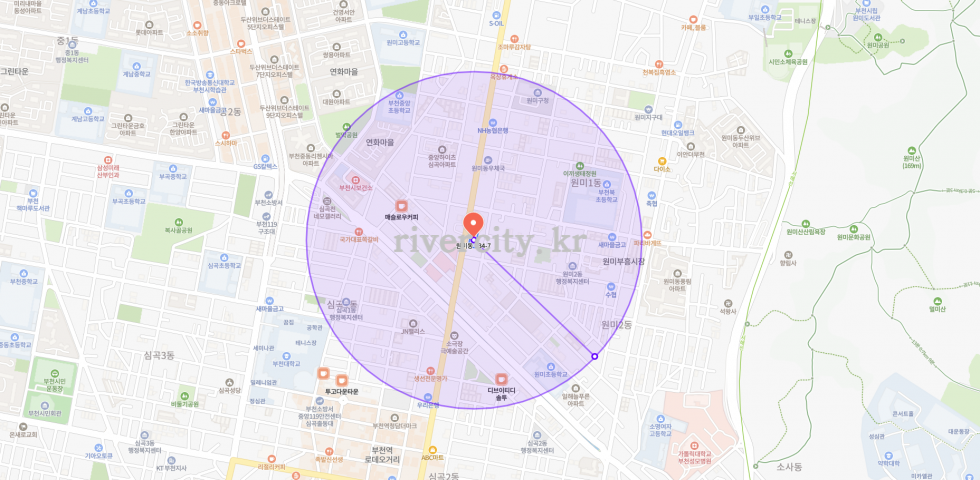 반경500m