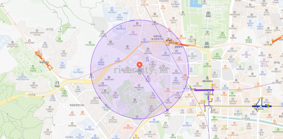 반경500m