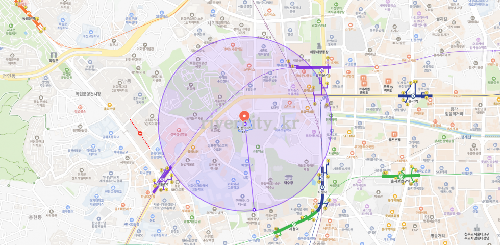 반경500m