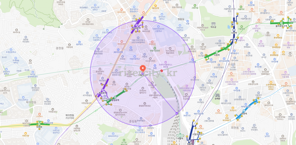 반경500m